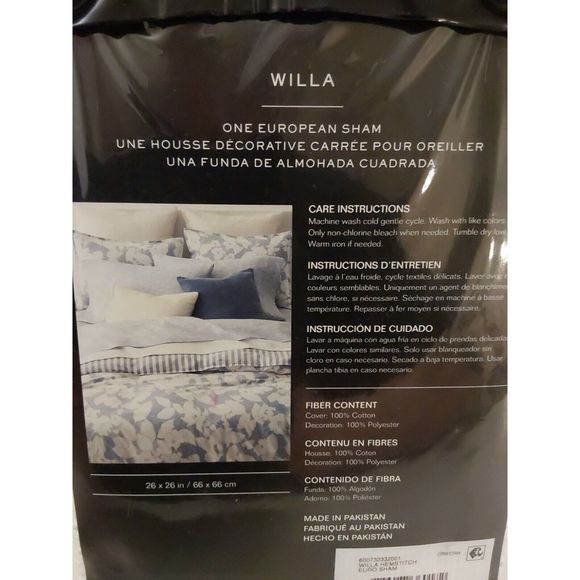 Ralph Lauren WILLA HEMSTITCH Cream Cotton Euro European Pillow Sham 26"x26" - Picture 7 of 10